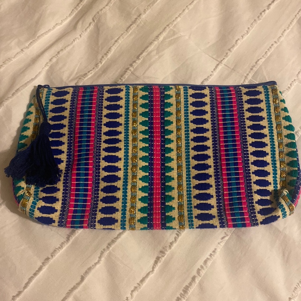 Printed cloth clutch